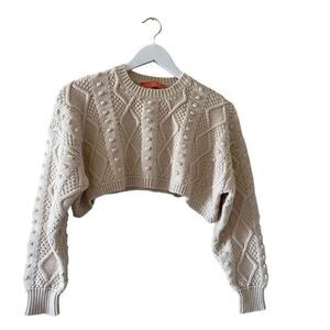 Current Cropped Knit Long Sleeves Womens’ Sweater SZ S # 1535